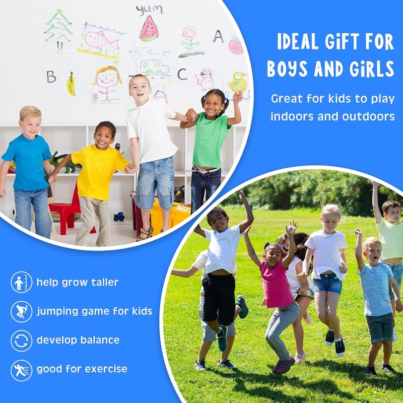 Leitee 2 Pack Pogo Stick for Kids Age 6 and Up, Suitable for 40-80 lbs, Soft Foam Jump Stick, Pogo Stick for Beginners Kids Exercise Body Balance Keep Healthy (Green and Blue) - Image 5